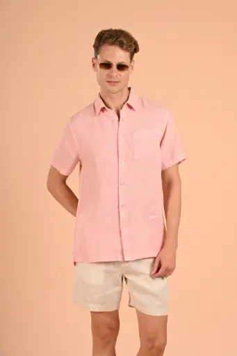 Timless Basics Pure Linen Shirt-  Blushing Rose