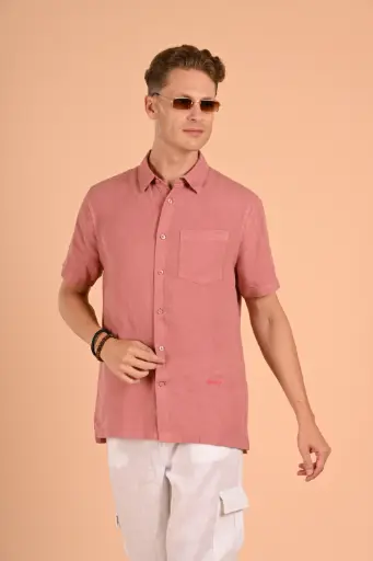 Timless Basics Pure Linen Shirt-  Old Rose