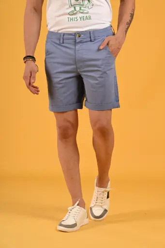Forest Escape Basic Bermuda Shorts-  Stonewash