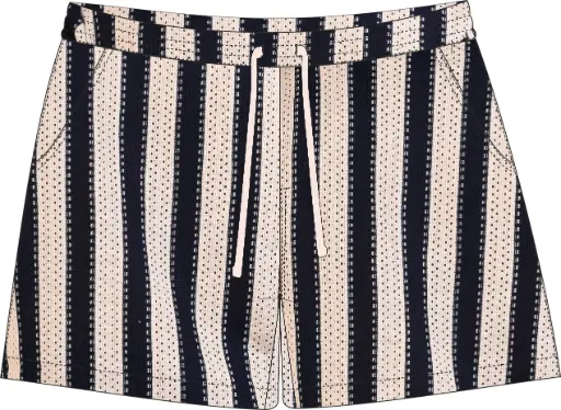 The Linear Textured Knitted Elastic Shorts