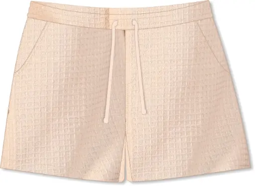 The Desert Grain Vertical Stripe Knitted Elastic Shorts