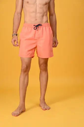Plain Elastic Swim Shorts