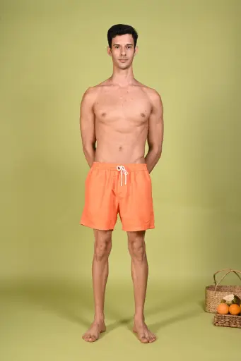 Radiant Retreat Swim Shorts- Flame Orange