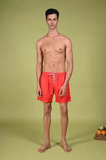 Radiant Retreat Swim Shorts- True Red