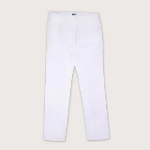 Sandy Shores Pure Linen Pant- Bright white